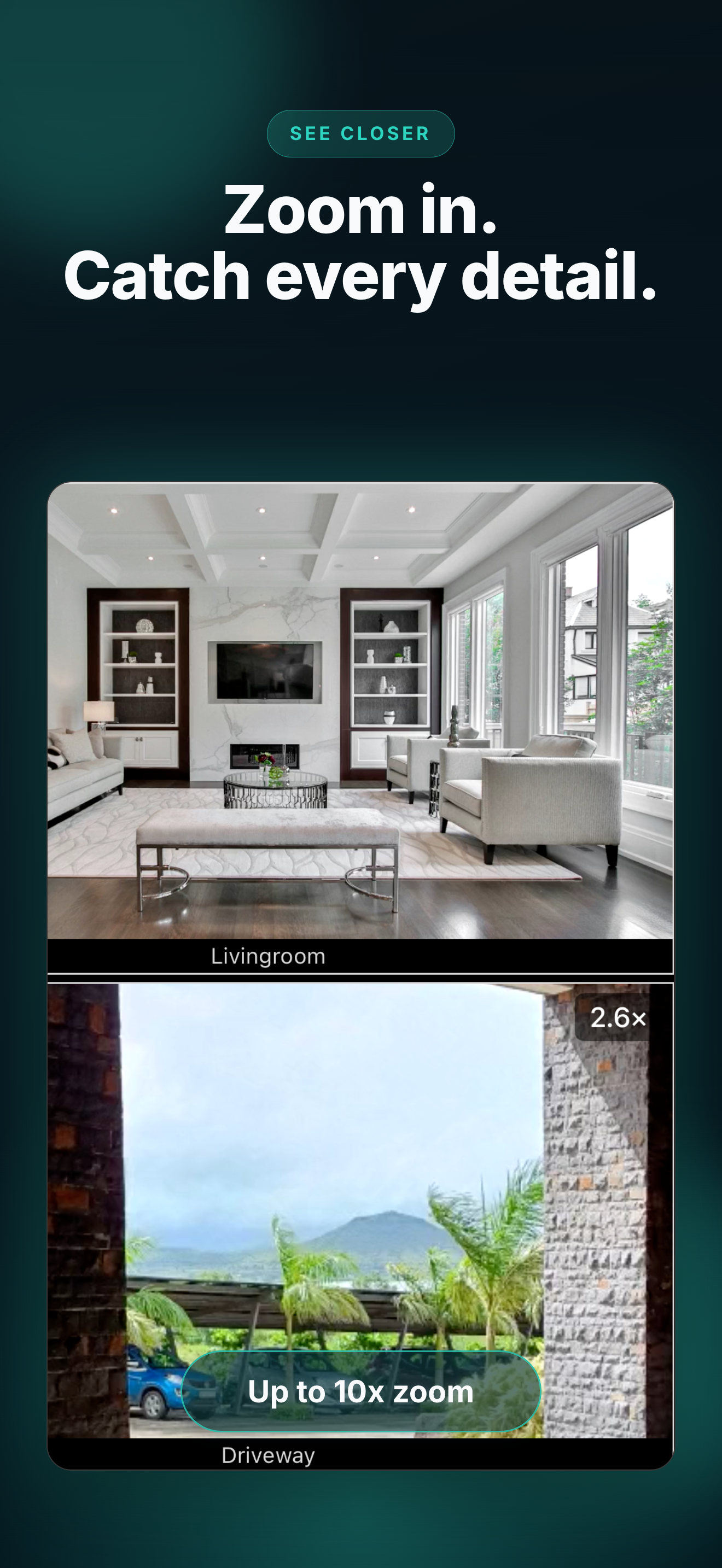 Live camera controls
