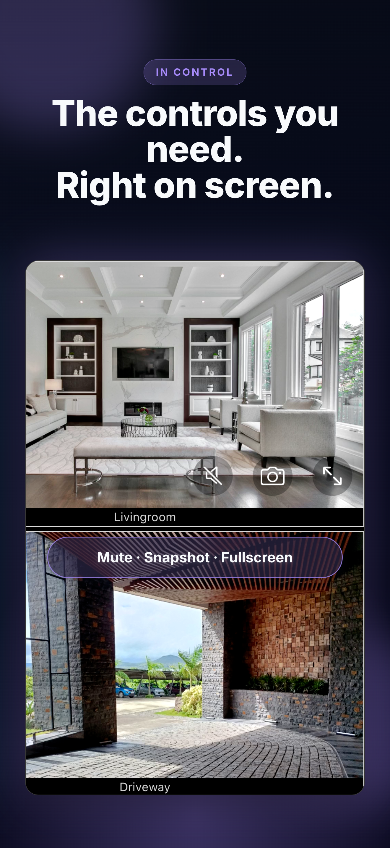 Fullscreen camera view